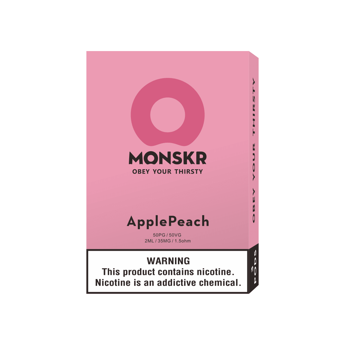 MONSKR 蒙斯科 大嘴怪 一代煙彈 蘋果蜜桃 (1盒3入)